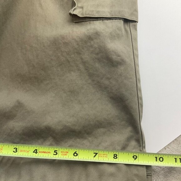 Gap Y2K Wms Sz 8 Olive Green Cargo Capri Crop Pants Wide Leg Grunge Utility - Picture 7 of 13